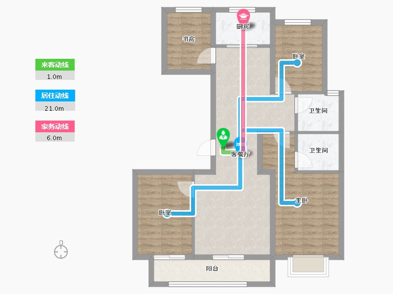 山西省-太原市-通建·融创城-87.65-户型库-动静线