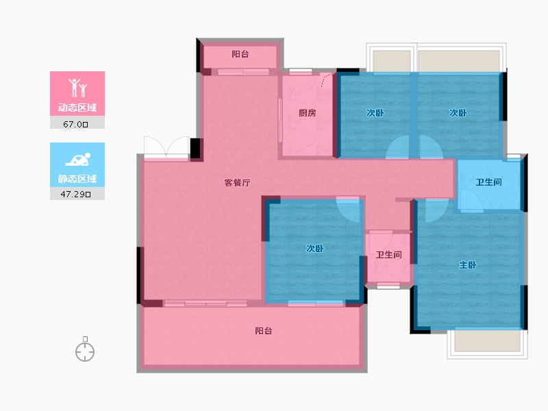 广西壮族自治区-南宁市-中建邕和府-102.38-户型库-动静分区