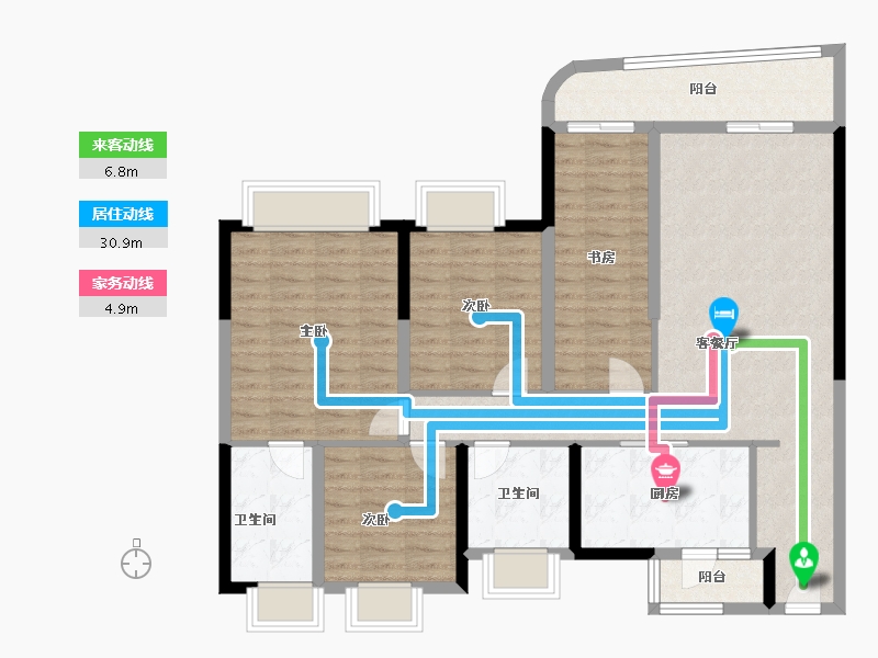 广东省-广州市-广州滨江上都-111.27-户型库-动静线