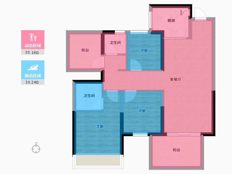 广西壮族自治区-南宁市-中建邕和府-75.15-户型库-动静分区