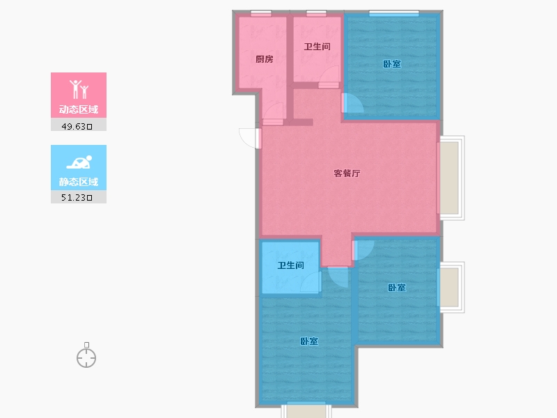 山西省-太原市-青年城未来御-89.92-户型库-动静分区