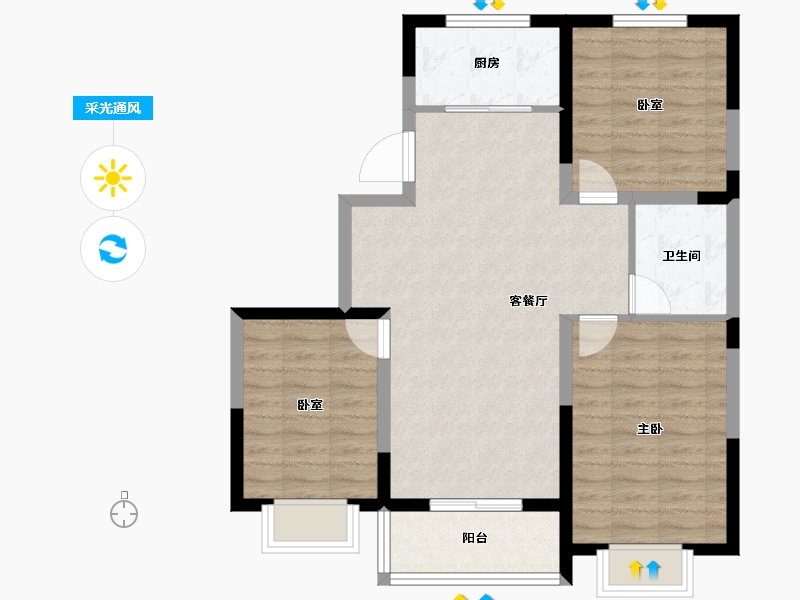 山西省-太原市-融超悦府-81.01-户型库-采光通风