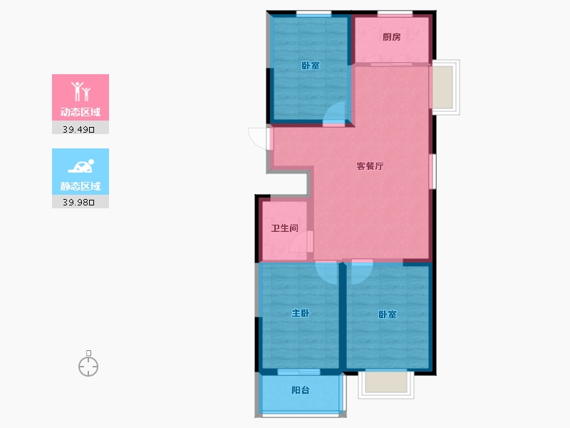 山西省-太原市-融超悦府-70.66-户型库-动静分区