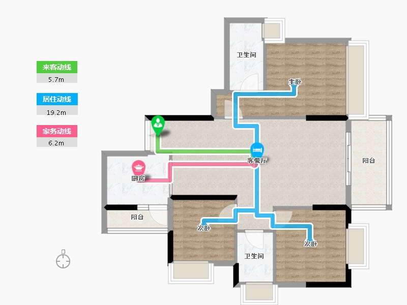 广东省-广州市-粤泰荣廷府-98.40-户型库-动静线