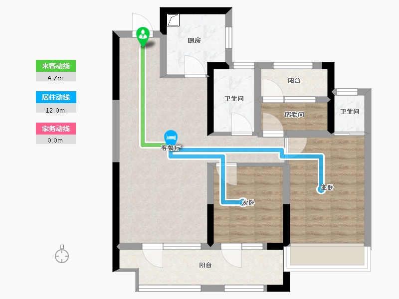 山东省-青岛市-中梁拾光映像-80.00-户型库-动静线