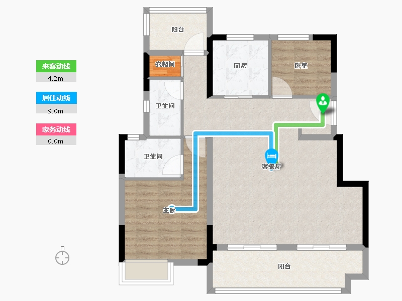 安徽省-合肥市-旭辉望江来-88.80-户型库-动静线