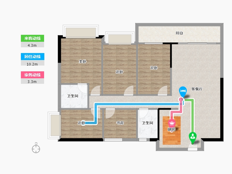 广西壮族自治区-南宁市-御珑府-112.21-户型库-动静线