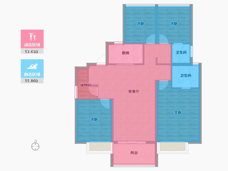 安徽省-合肥市-保利海上明悦-98.24-户型库-动静分区