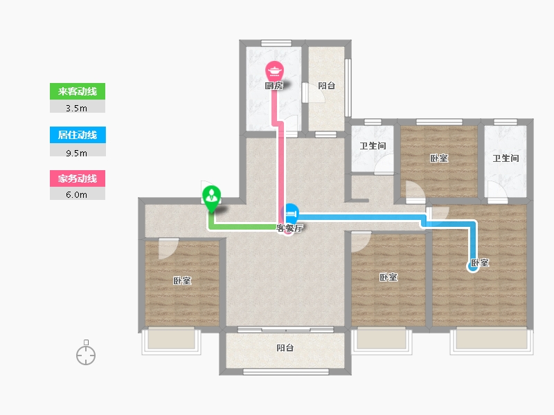 甘肃省-兰州市-兰州新区市政家园-115.84-户型库-动静线