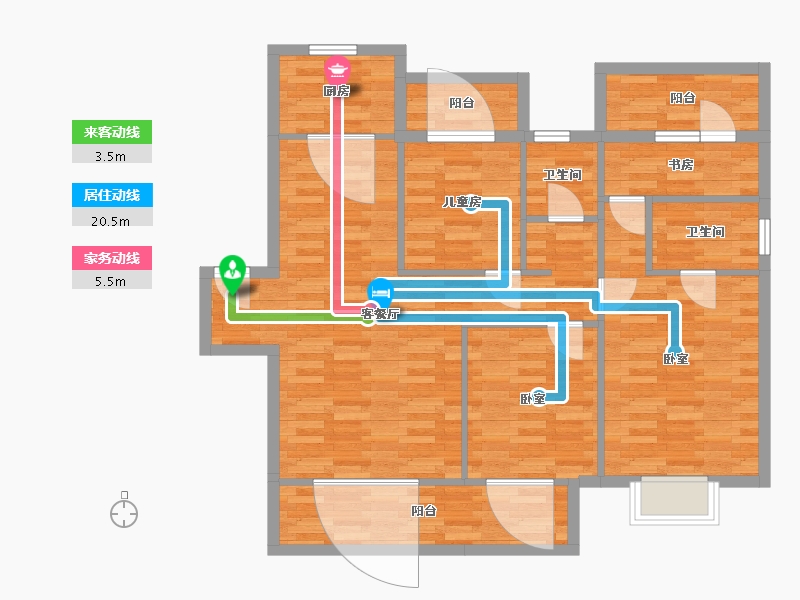 湖南省-衡阳市-绿地衡阳城际空间站-98.21-户型库-动静线