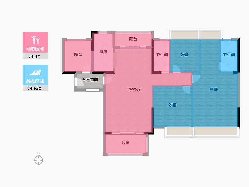 广东省-佛山市-光明花半里-118.26-户型库-动静分区