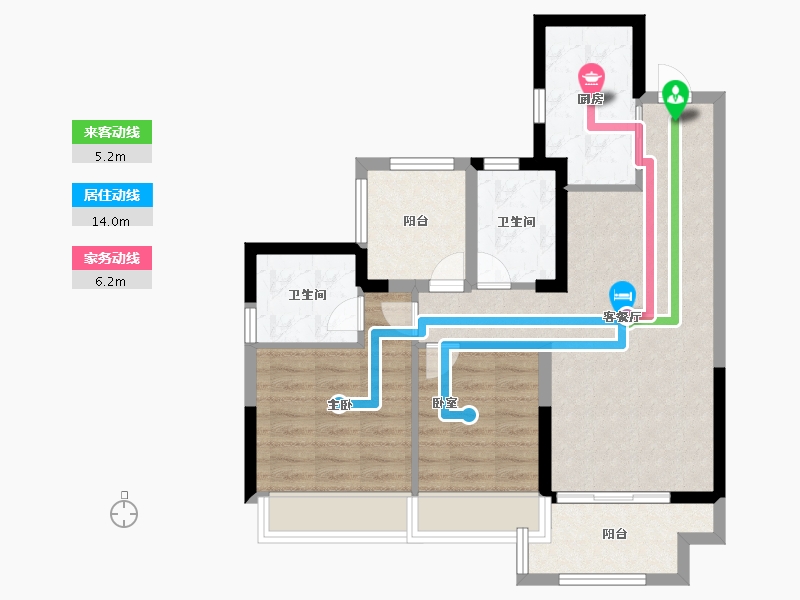 广东省-广州市-中铁诺德·阅泷-72.00-户型库-动静线