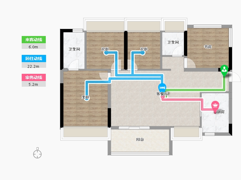 广东省-广州市-中铁诺德·阅泷-96.81-户型库-动静线