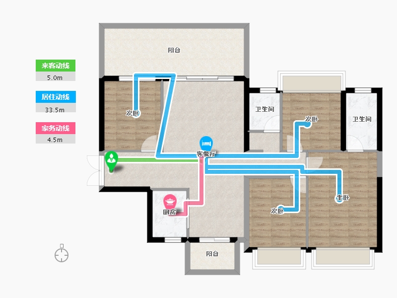 广西壮族自治区-南宁市-凯旋1号上水湾-115.08-户型库-动静线