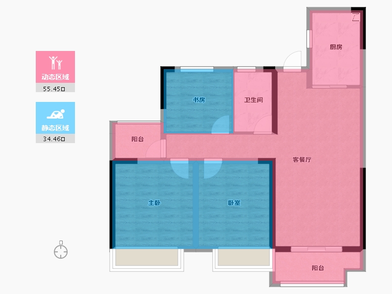 安徽省-合肥市-宝能城-79.78-户型库-动静分区