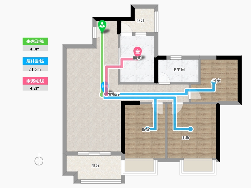 广东省-广州市-嘉云汇·云廷-76.80-户型库-动静线