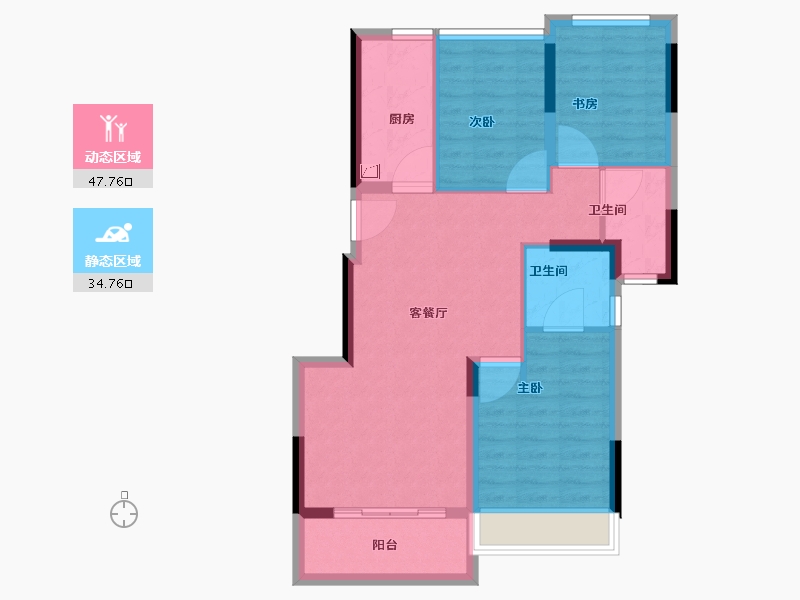 广东省-佛山市-顺德自在城-73.61-户型库-动静分区