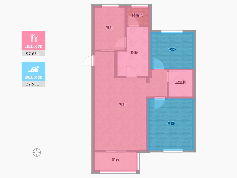 北京-北京市-加州水郡-75.00-户型库-动静分区