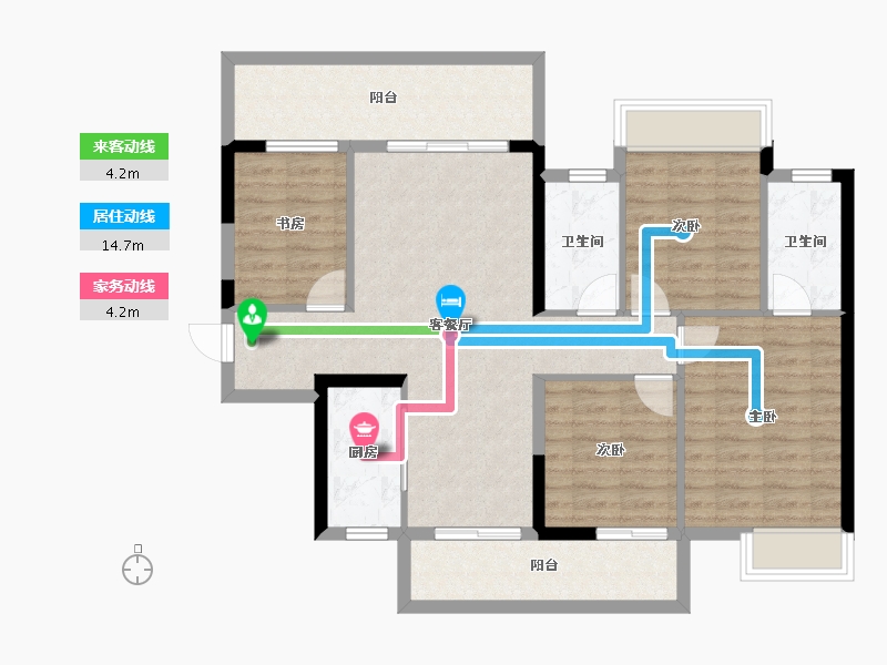 广西壮族自治区-南宁市-阳光城大唐檀境-101.27-户型库-动静线