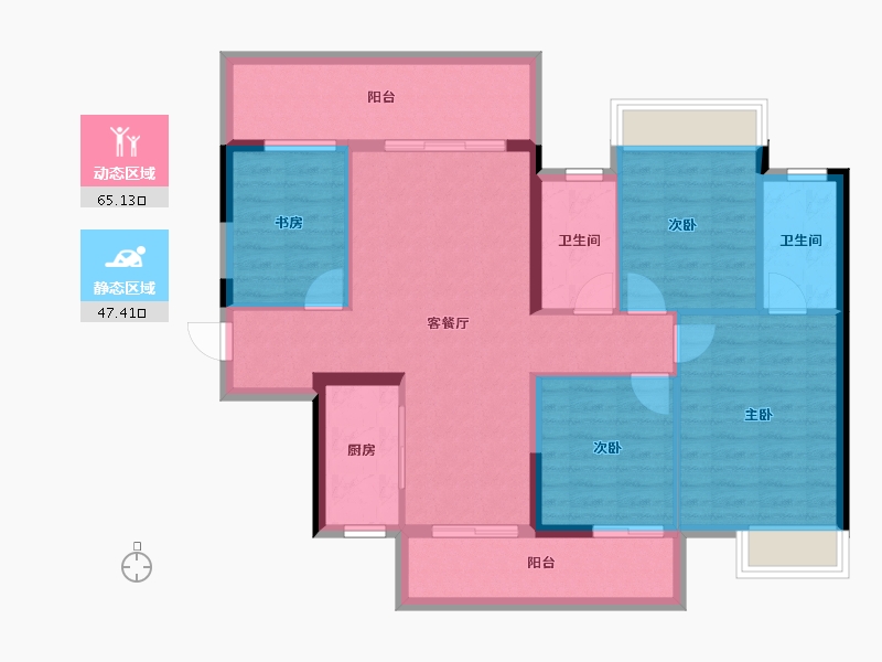 广西壮族自治区-南宁市-阳光城大唐檀境-101.27-户型库-动静分区