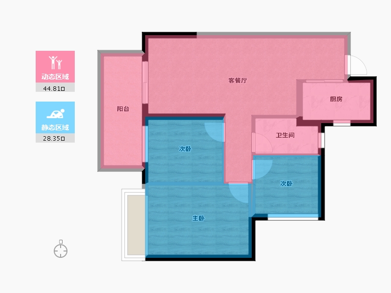 广西壮族自治区-南宁市-阳光城大唐檀境-65.10-户型库-动静分区