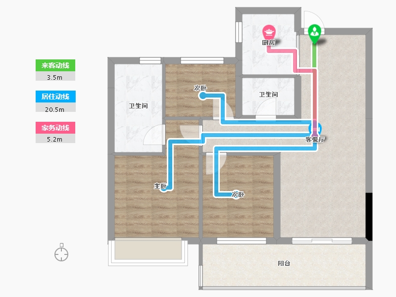 浙江省-杭州市-佳源湘湖印象-77.11-户型库-动静线