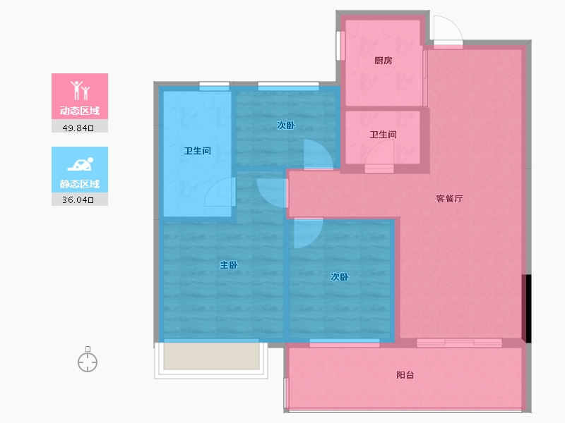 浙江省-杭州市-佳源湘湖印象-77.11-户型库-动静分区