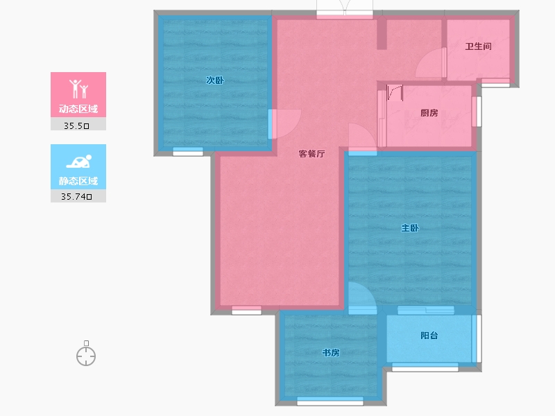 河南省-郑州市-格林上东-69.00-户型库-动静分区