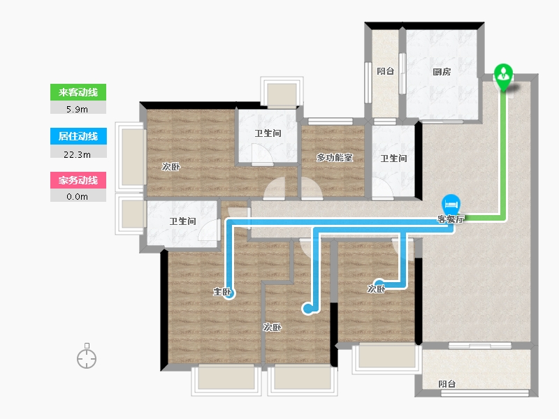 广东省-广州市-新世界云耀-114.40-户型库-动静线