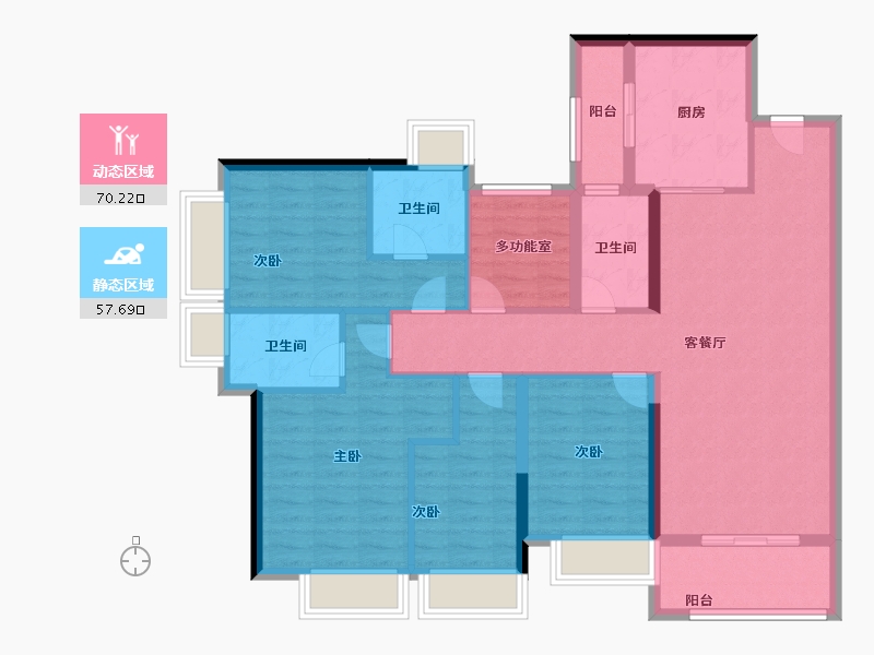 广东省-广州市-新世界云耀-114.40-户型库-动静分区