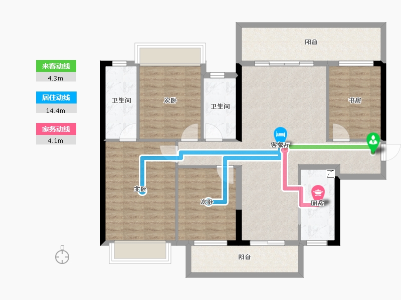 广西壮族自治区-南宁市-阳光城大唐檀境-110.02-户型库-动静线