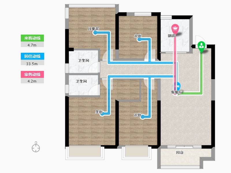 安徽省-合肥市-高速中央公园-98.00-户型库-动静线