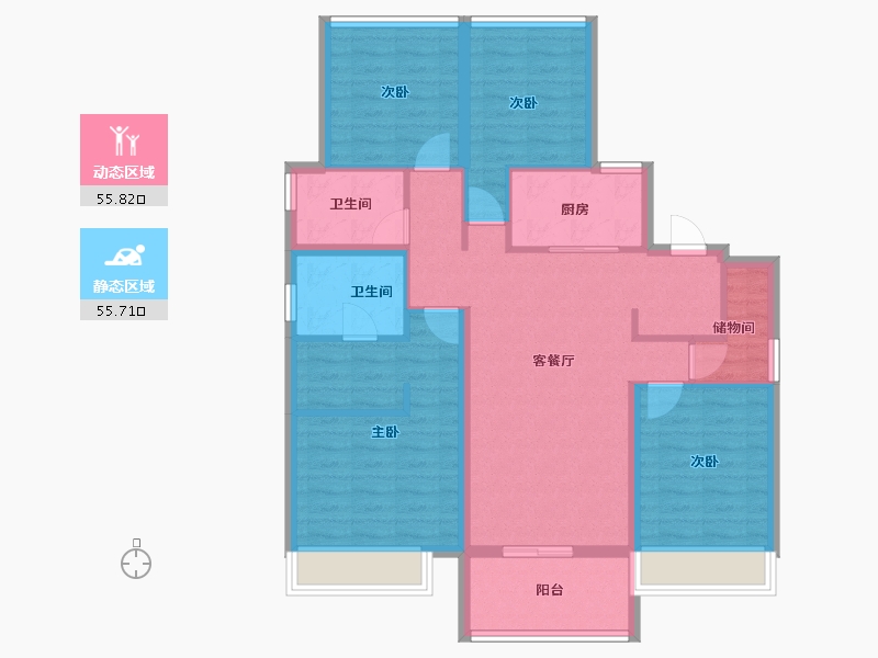 安徽省-合肥市-保利海上明悦-99.27-户型库-动静分区