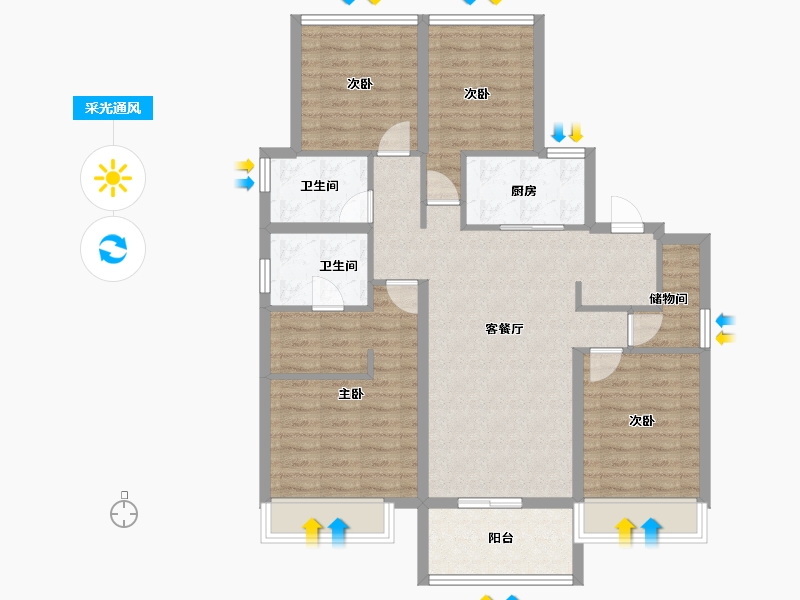 安徽省-合肥市-保利海上明悦-99.27-户型库-采光通风