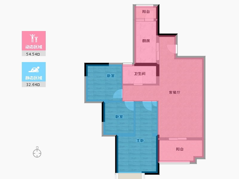 广东省-广州市-嘉云汇·云廷-77.60-户型库-动静分区