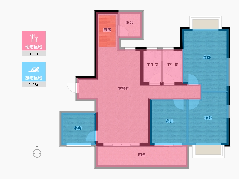 广西壮族自治区-南宁市-建工城-92.00-户型库-动静分区