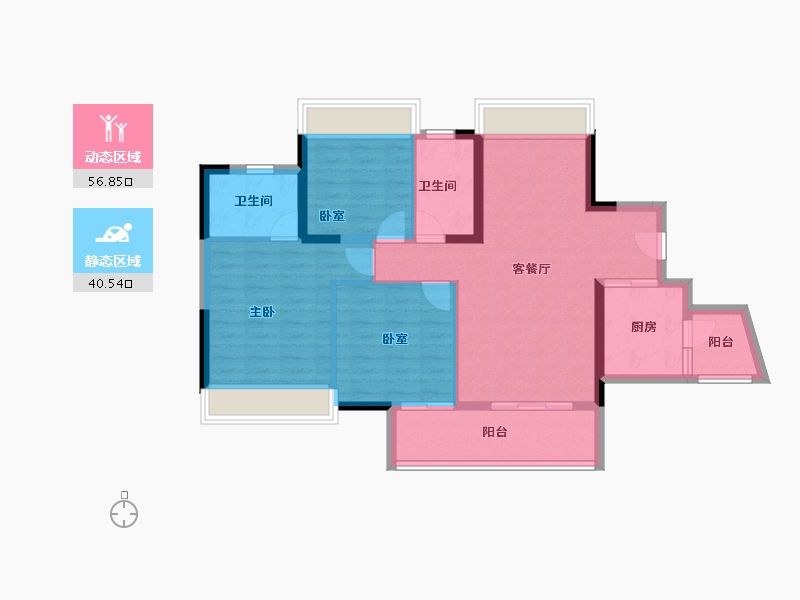 广东省-广州市-嘉云汇·云廷-87.20-户型库-动静分区