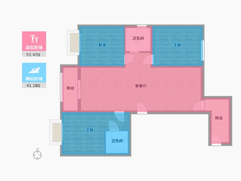 河北省-石家庄市-永昌佳苑-140.00-户型库-动静分区