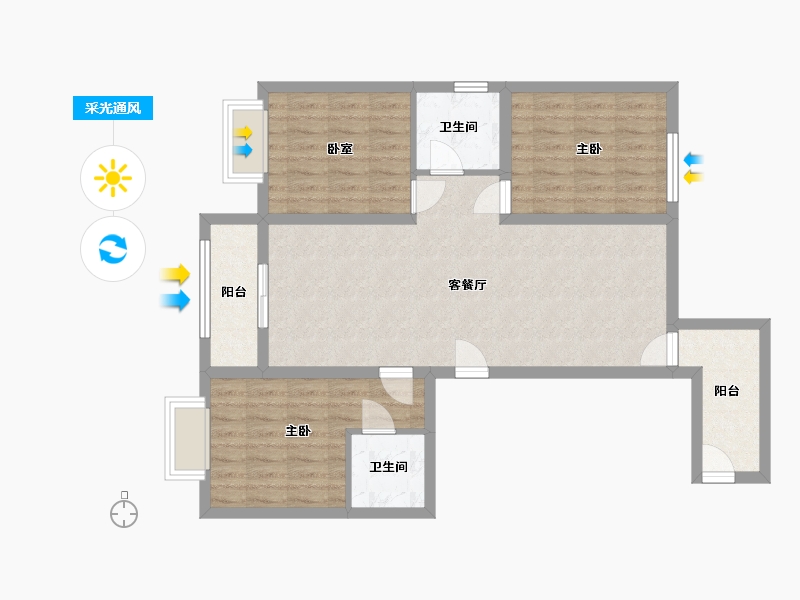 河北省-石家庄市-永昌佳苑-140.00-户型库-采光通风