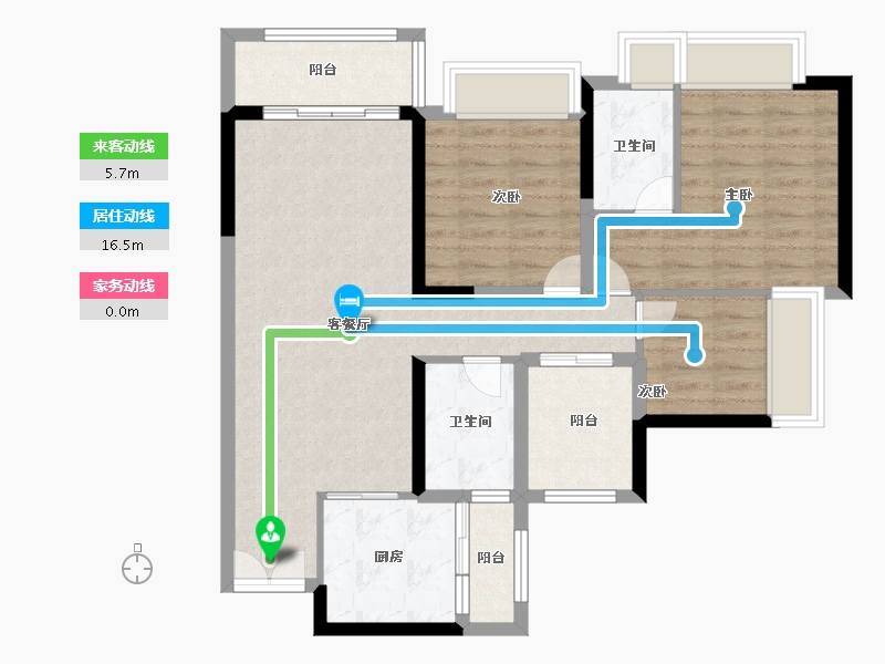 广东省-广州市-新世界云耀-84.00-户型库-动静线