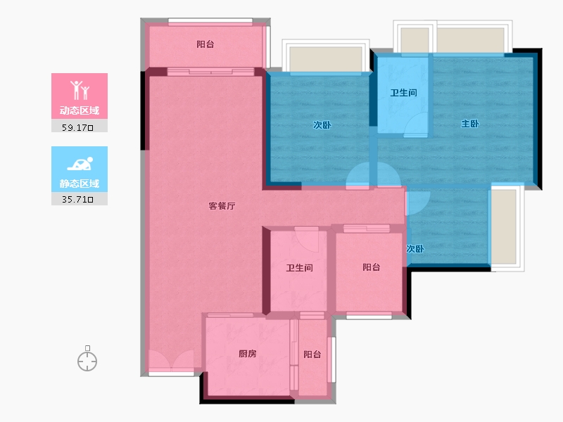 广东省-广州市-新世界云耀-84.00-户型库-动静分区