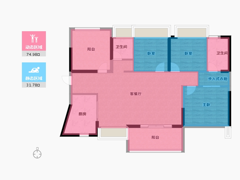 广东省-广州市-中铁诺德·阅泷-96.00-户型库-动静分区