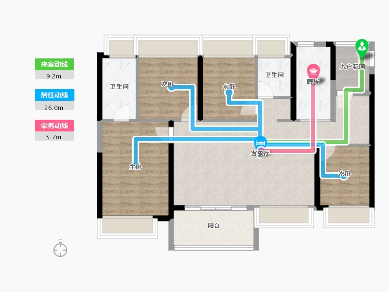 广东省-佛山市-保利华侨城云禧-96.00-户型库-动静线