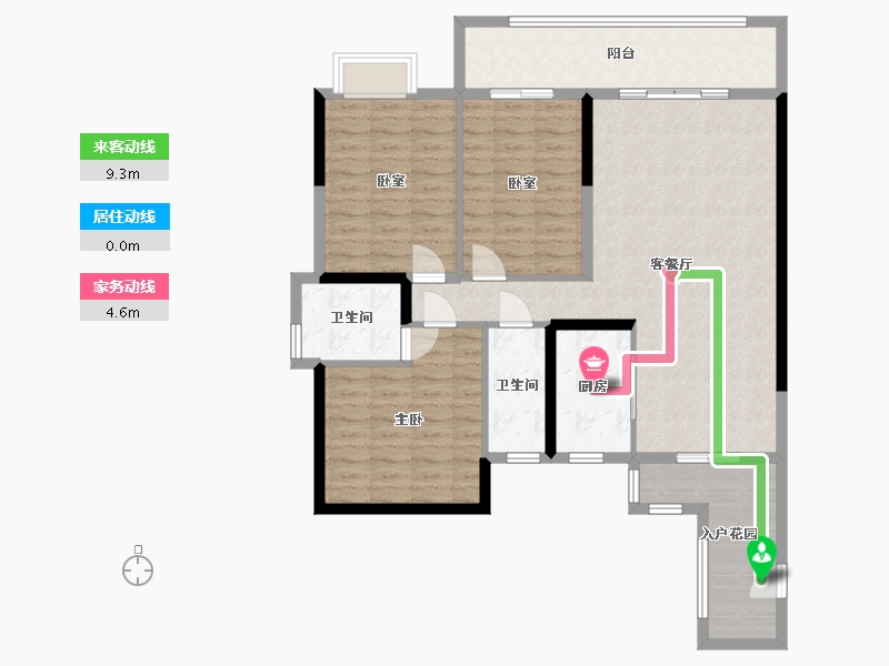 湖南省-郴州市-德润龙庭-108.00-户型库-动静线