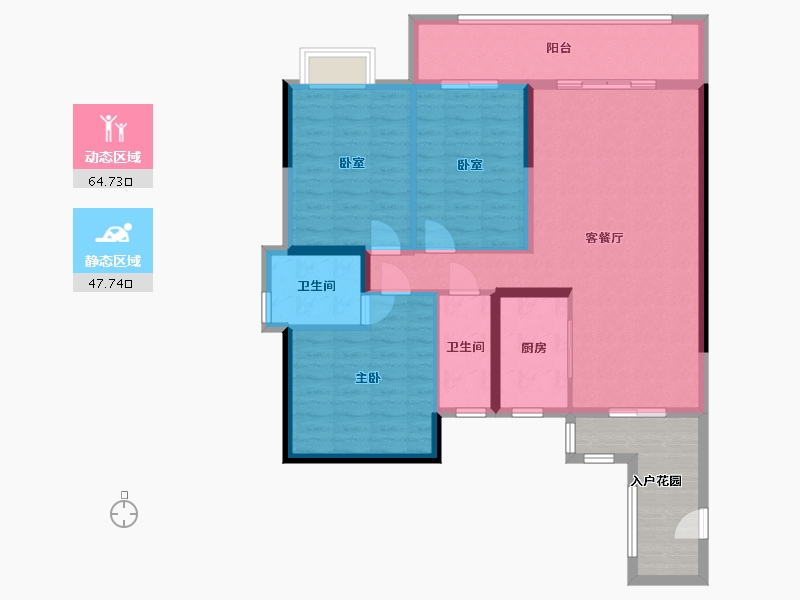 湖南省-郴州市-德润龙庭-108.00-户型库-动静分区