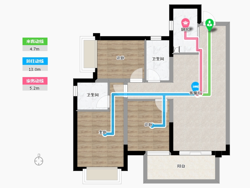 广西壮族自治区-南宁市-阳光城大唐檀境-74.36-户型库-动静线