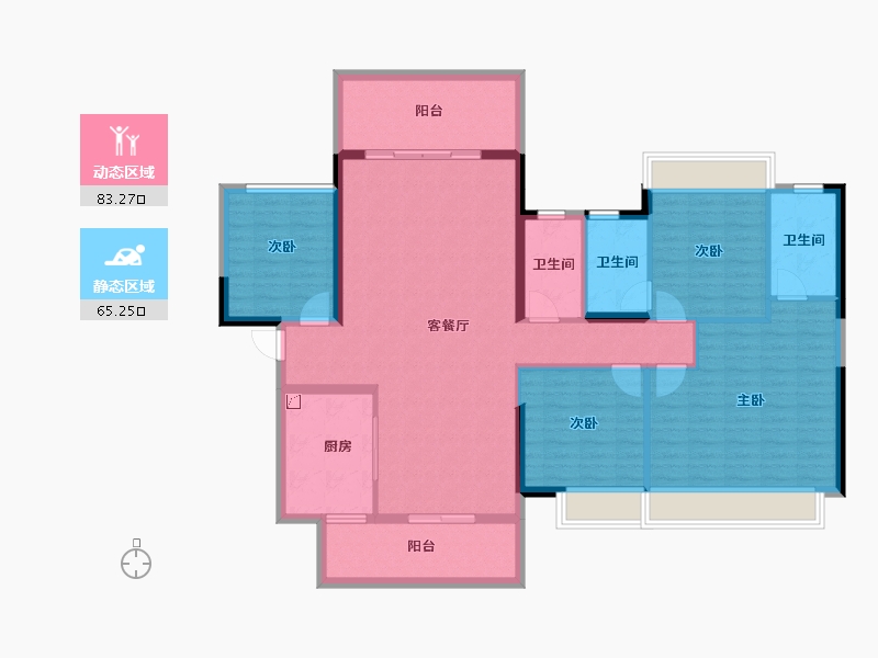 广西壮族自治区-南宁市-龙光天瀛-134.54-户型库-动静分区