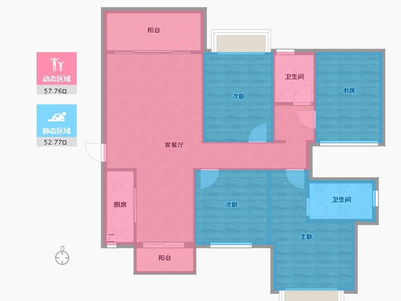 广西壮族自治区-南宁市-振业启航城-99.90-户型库-动静分区