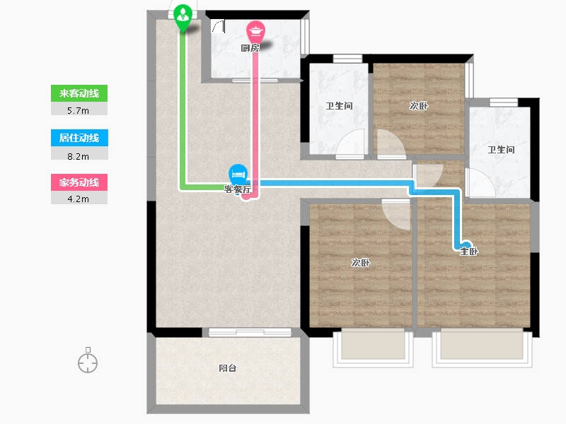 广西壮族自治区-南宁市-万丰新新江湖-81.24-户型库-动静线