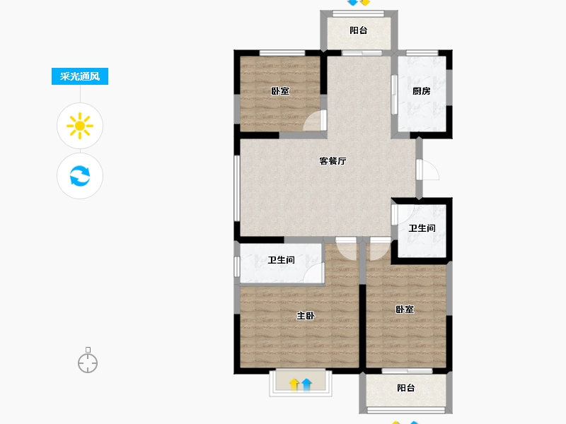 山西省-太原市-融超悦府-92.91-户型库-采光通风